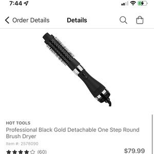 Hot tools drying brush